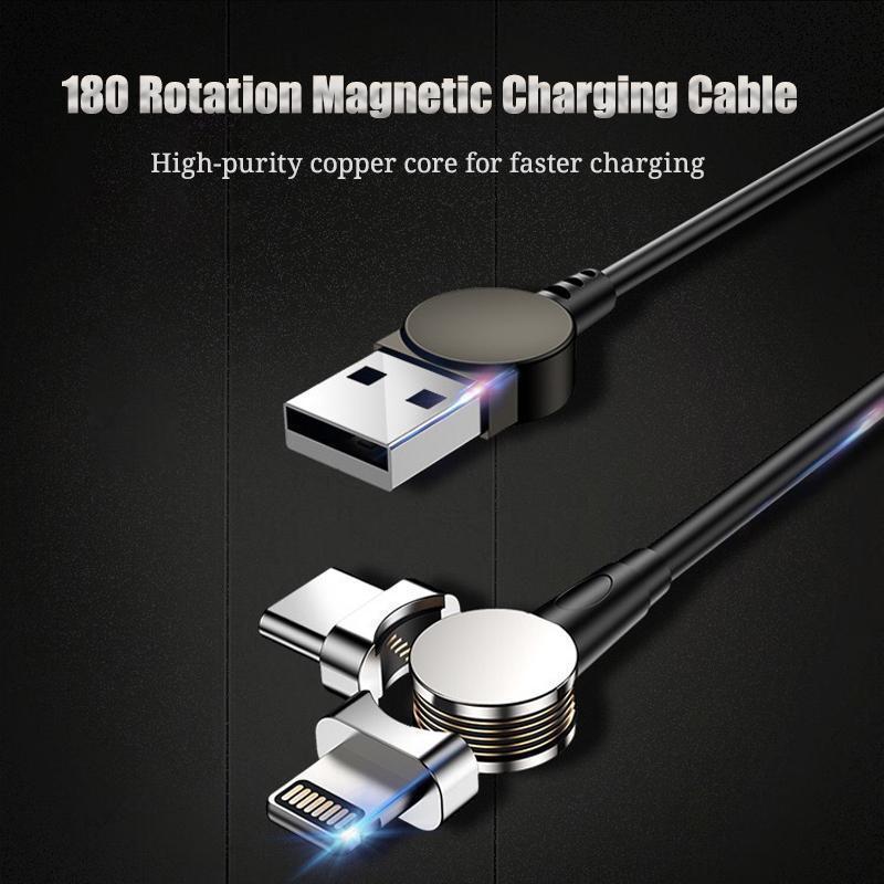 180° Magnetic Ring Charging Cable